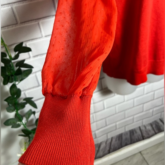 CALVIN KLEIN women Chic Red-orange  Sweater/size M - Picture 4 of 11